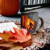 Bigfoot Forest Fire Mug, Forest Fire Design with 3d Relief Mug, 3D Vintage Sasquatch Bigfoot Outdoor Coffee Gifts Cup