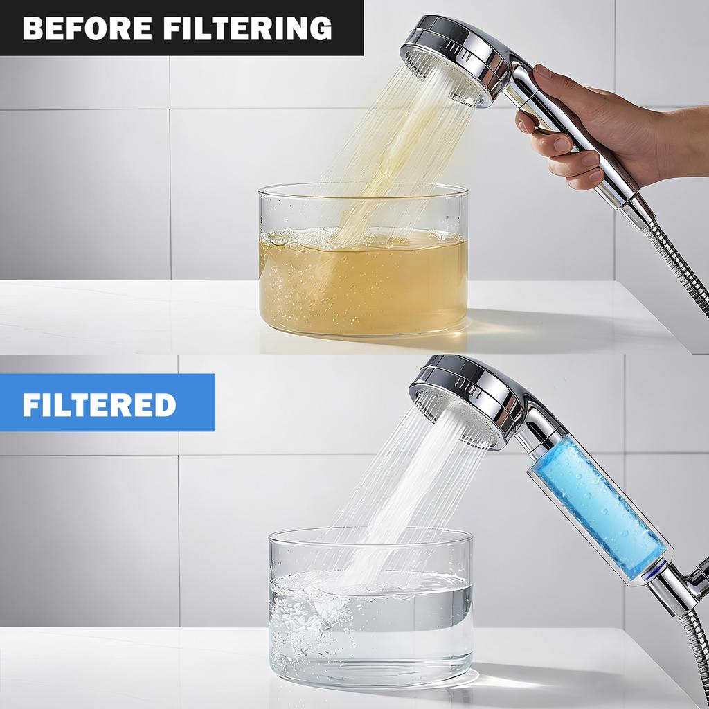 20 Stück Duschkopf Filter PP Baumwolle Duschfilter Ersatz Wasserreinigung Duschwasserreinigung Badezimmer Reinigungszubehör