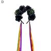Women Headband Satin Colorful Flower Decor Hair Hoop Bright Color