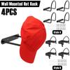 4Pcs Wall Mounted Hat Rack Stainless Steel Semicircular Hat Display Hanger with Screw Cowboy Hat Hook Organizer for Home Closet