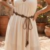 Beaded Ethnic Style Belt Wooden Waist Chain Retro Bohemian Waist Belt  Skirt