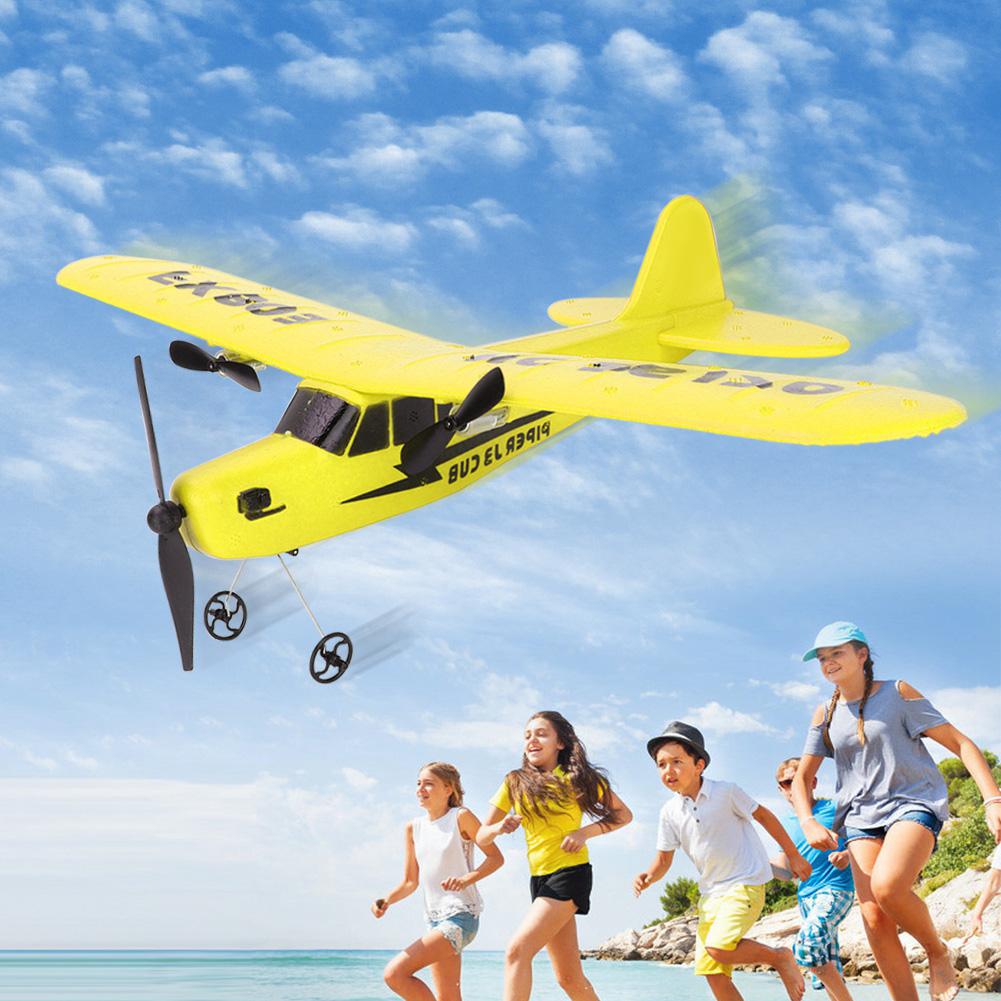 2.4G Remote Control 2 Channel Aircraft Helicopter Airplane Kids Toy Model (Blue)