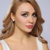 Sterling Silver Fashionable Sweet Small Fresh Flower Stud Earrings, Female Creative Petals Literary And Exquisite Ear Jewelry