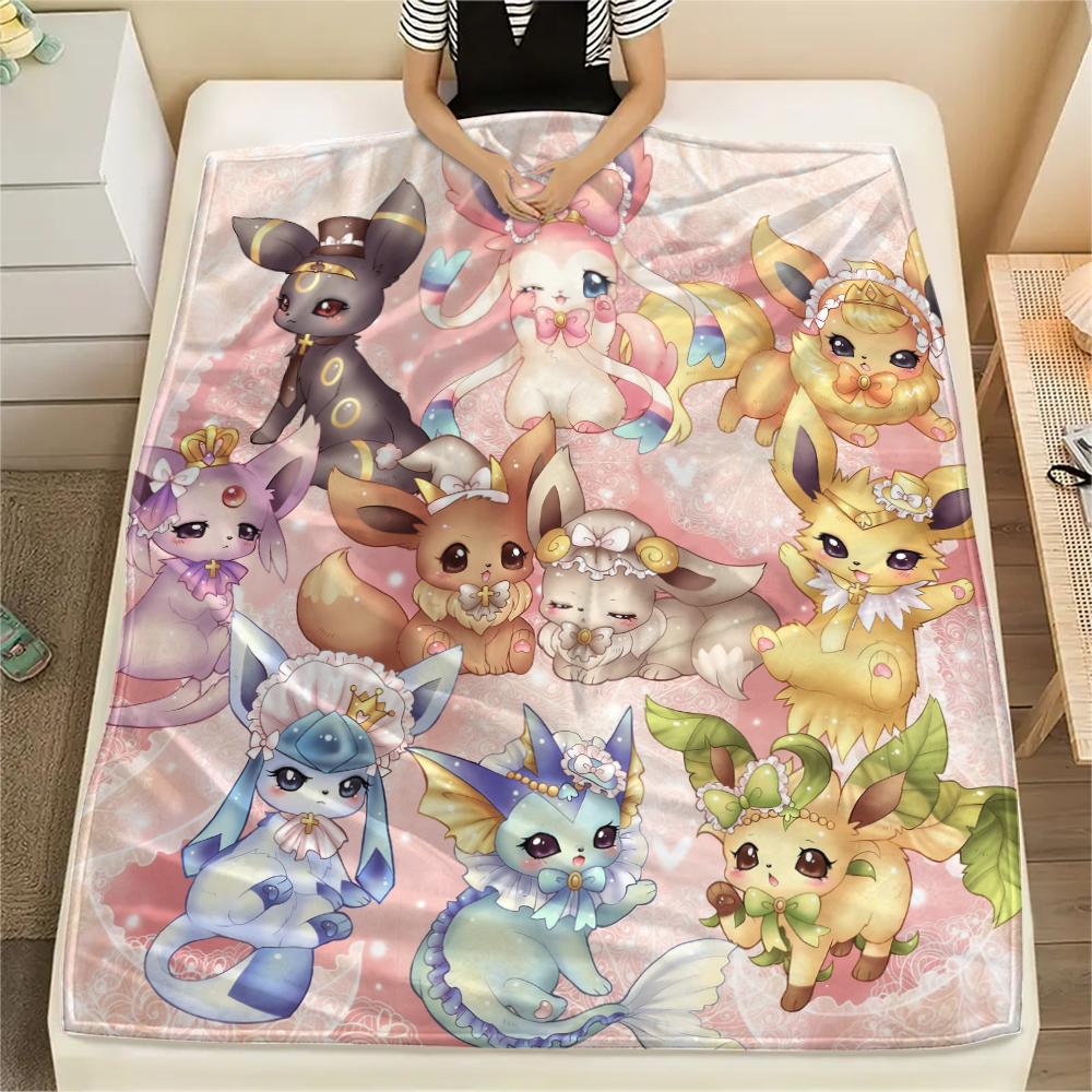 Eevee Pokemon Blanket, Cozy Throw for Home Use, Ideal Gift for Eevee Fans.chl