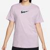 Nike Logo Print Casual Sports Round Neck Short Sleeve T-Shirt Women Tops Pink Purple DN5887-530