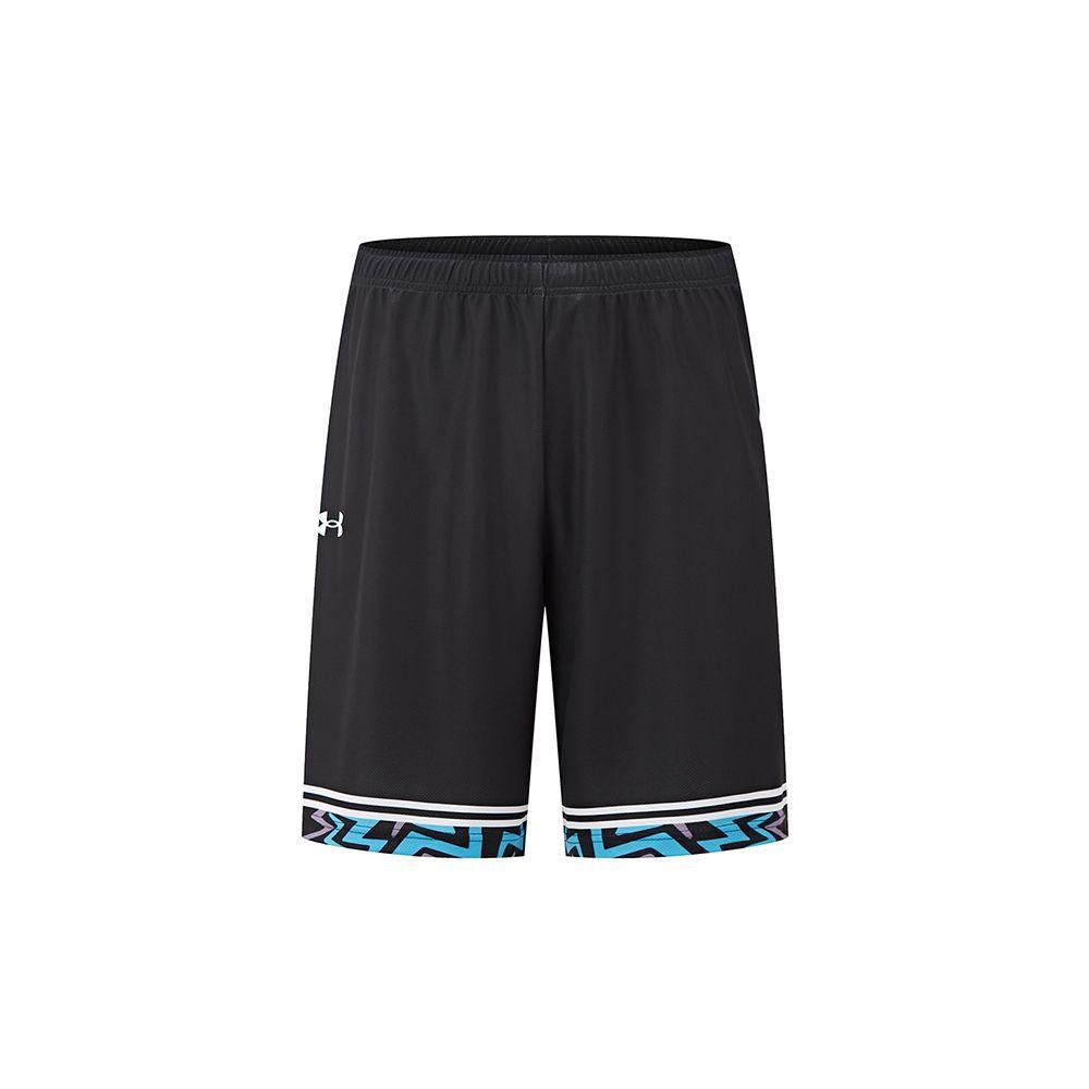 Under Armour Elastic Waist Striped Sports Shorts Men Black 24500211-001