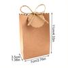 10set With Tag and Rope Candy Box Bread Bag White Candy Biscuit Bag For Guest Gift Gift Bag Brown 7x3.5x11CM