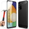 Protective Case - PROSHOP - Samsung F52 5G - Steel Strokes - Black - 2 Tempered Glasses