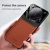EUCAGR Luxury Acrylic Leather Case For VIVO X300 Pro X300Pro Camera Protect Phone Back Cover for VIVO X300 Frame Coque