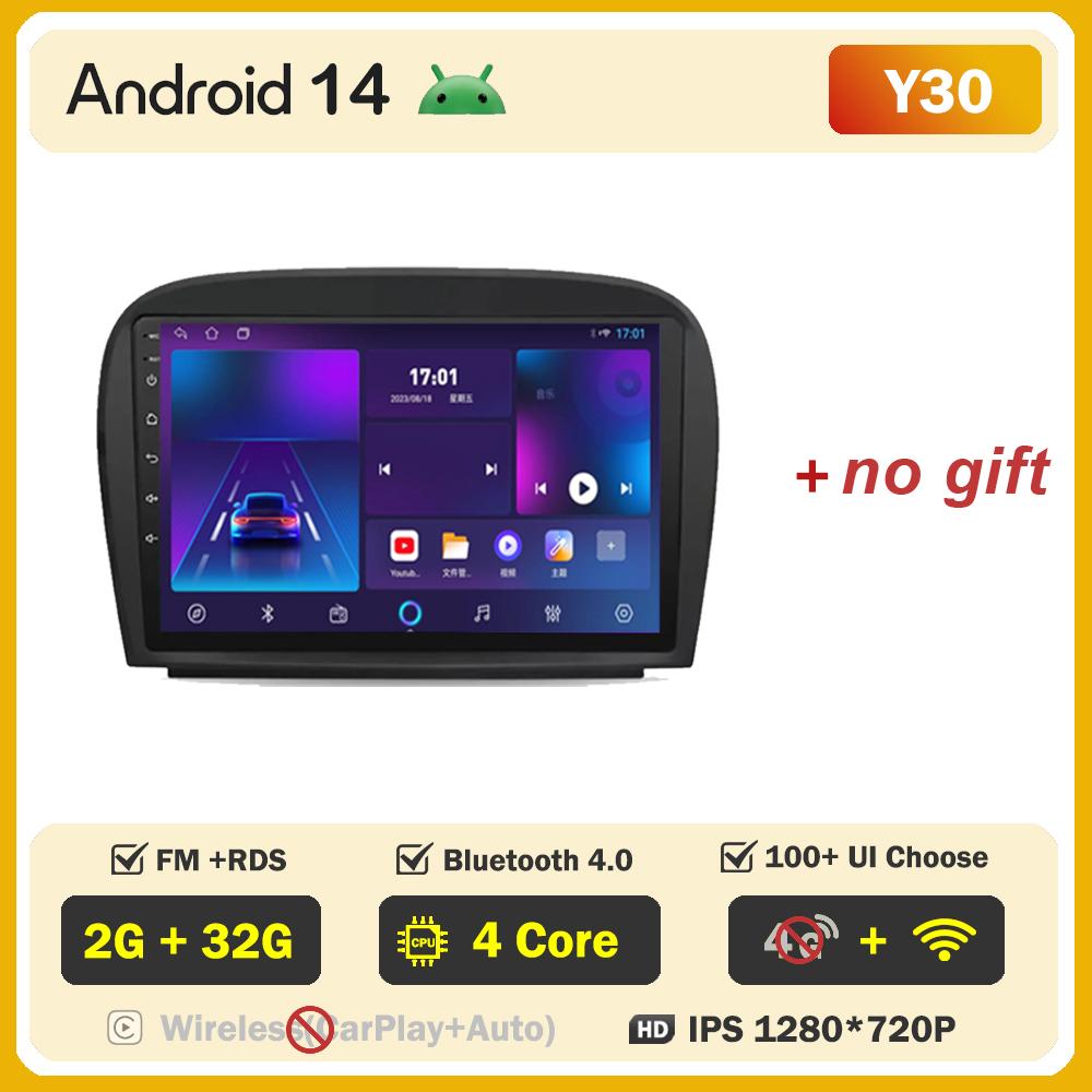 Pentru Mercedes Benz SL R230 SL350 SL500 SL55 SL600 SL65 2001-2007 Player Radio Auto Android 14 Navigație GPS Ecran Tactil 5G Wifi