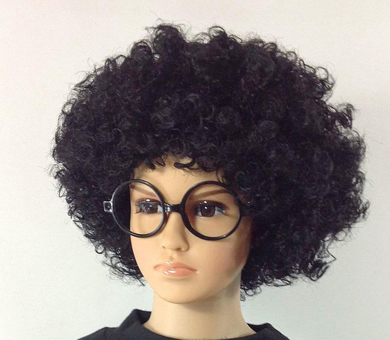 Funny Clown Cosplay Kindergarten Baby Wig Hair Extensions Synthetic Colours Fluffy Curly Head Cover Performance Kids Wig Hat