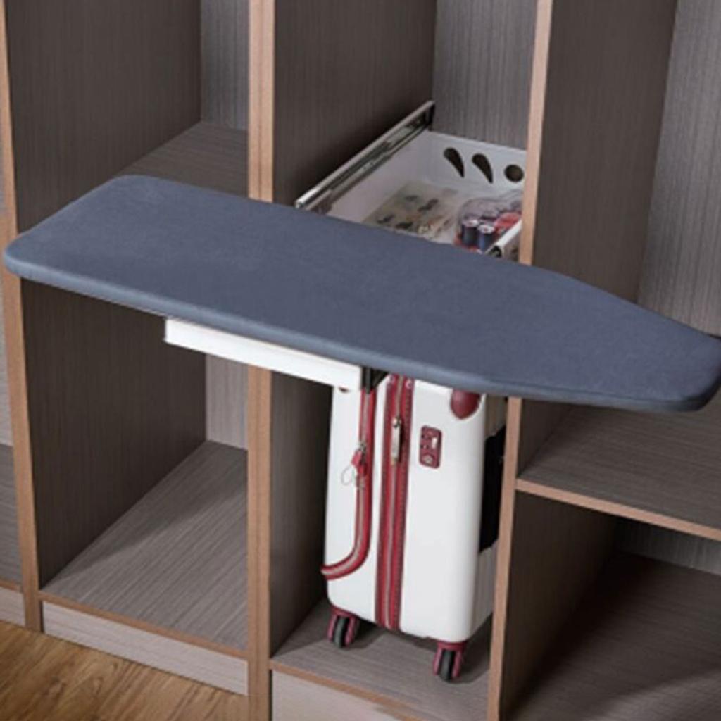 Stazione da stiro con cassetto, asse da stiro pieghevole per bucato, bagno, risparmio di spazio, organizer per la casa