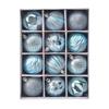 12pc Painted Christmas Ball Set - 6cm Ornaments for Tree & Holiday Decor