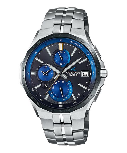 

Чоловічий кварцовий годинник Casio 100M водостійкий OCW-S5000E-1A чорний