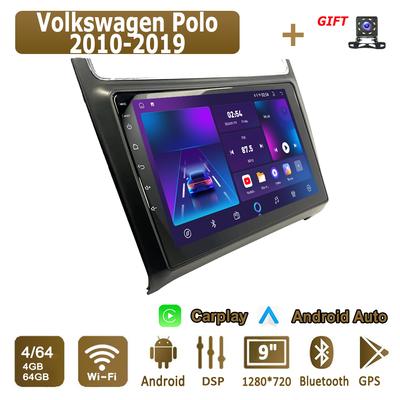 Android Carplay Ραδιόφωνο αυτοκινήτου για Volkswagen Polo 2010-2019 Συσκευή αναπαραγωγής πολυμέσων Head Unit Stereo GPS Navigation BT WIFI 4+64GB