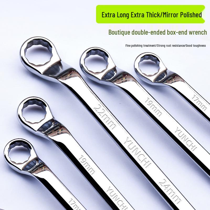 Mirror Finish Double-Ended Box Wrench Set 8-55mm - Automotive Repair Eye Wrench Tool