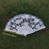 10pcs Elegant Folding Hand Fans for Women' Dance Wedding Decorations Plastic Ribs with Lace for Parties Graduation Events Decor