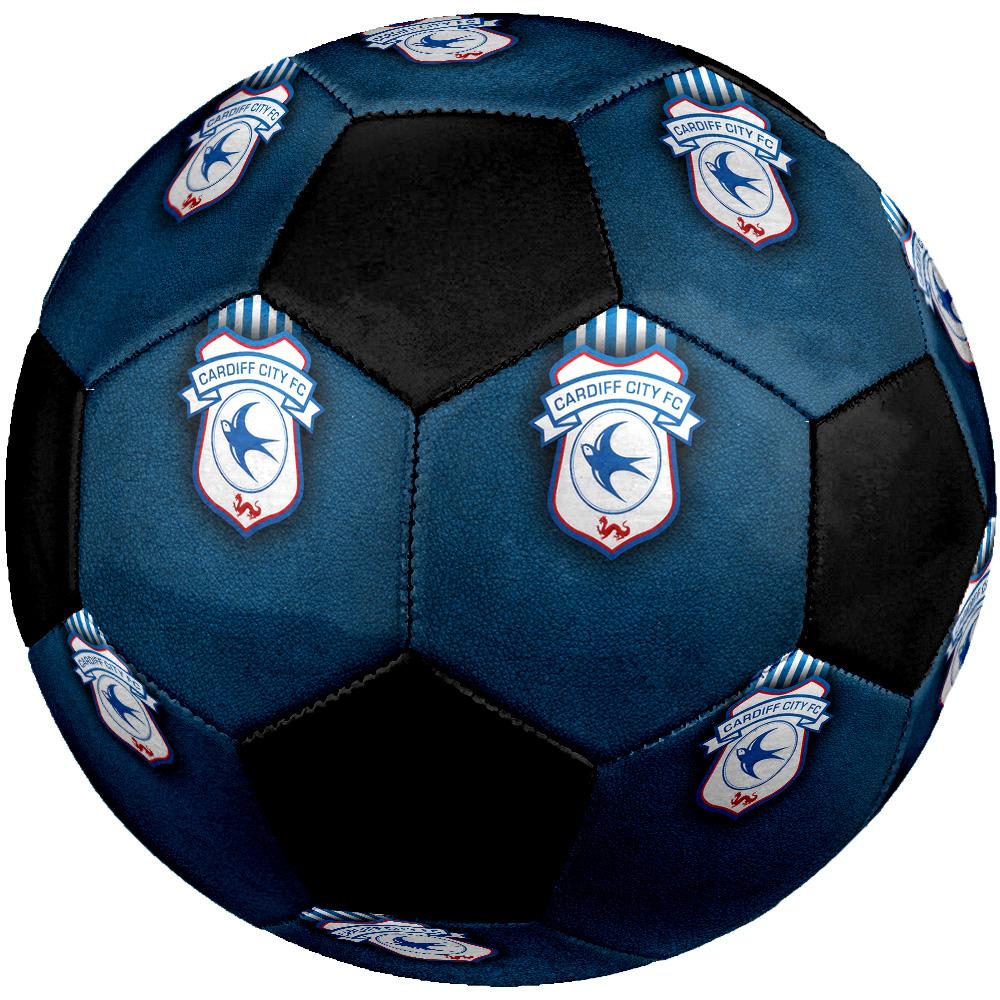 Cardiff City F.C Pallone da Calcio Colorato Per Tutte le Età Cucito a Macchina PVC Pronto per la Competizione Durevole Ad Alto Rimbalzo.TAGLIA5