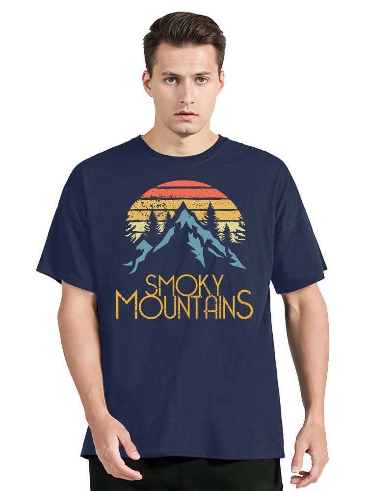 

Smoky Mountains Hiking T-shirt Vintage Camping Funny T Shirt Harajuku Streetwear Tshirt Cotton O-neck Summer Unisex Tops Tees S