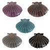 Colorful Shell Shape Ponytail Hair Claw Woman Casual Wash Face Hair Barrettes