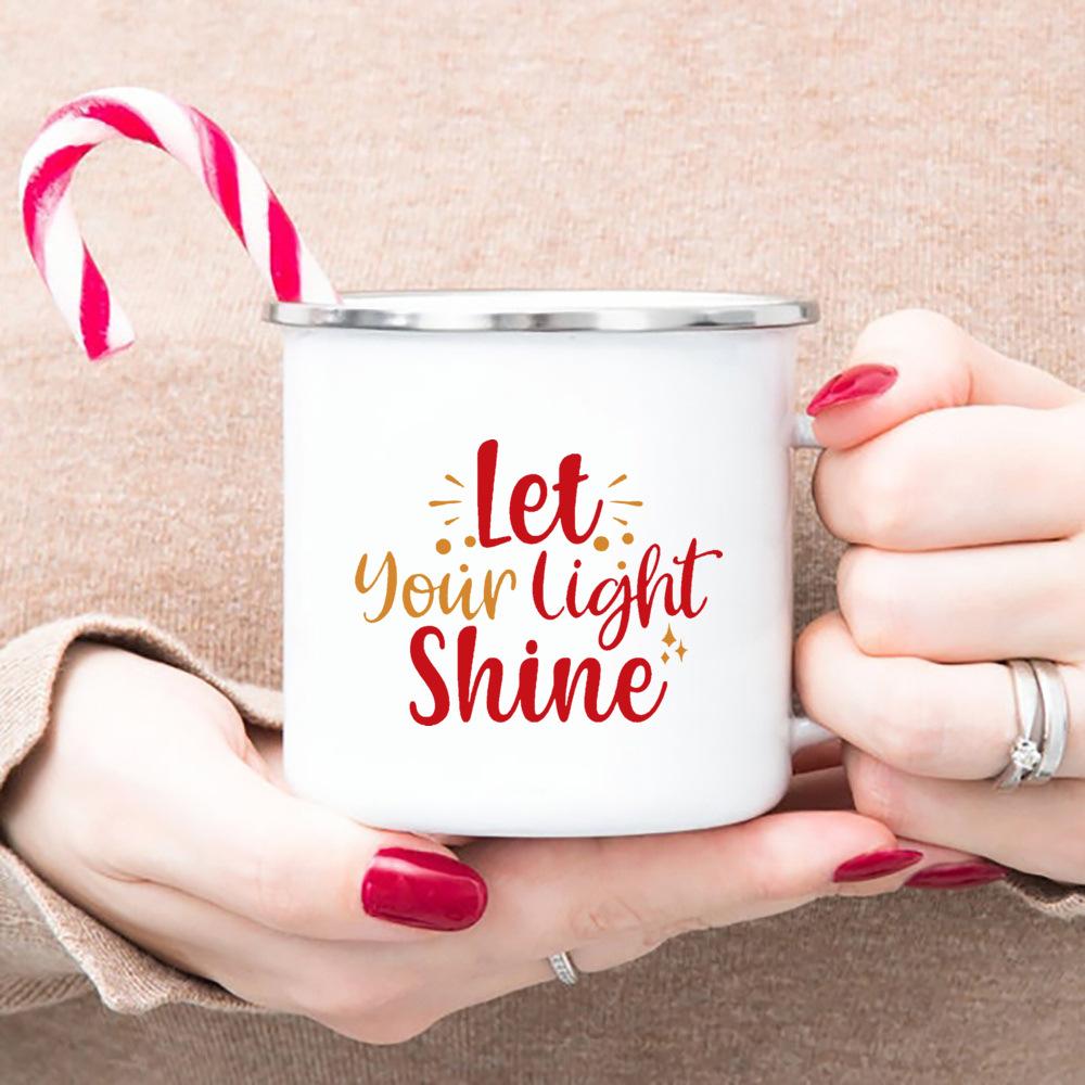 Christian Faith Enamel Coffee Tea Mugs Religious Quotes Trendy Christian Gift for Believer Camping Mug Religious Faith Gifts