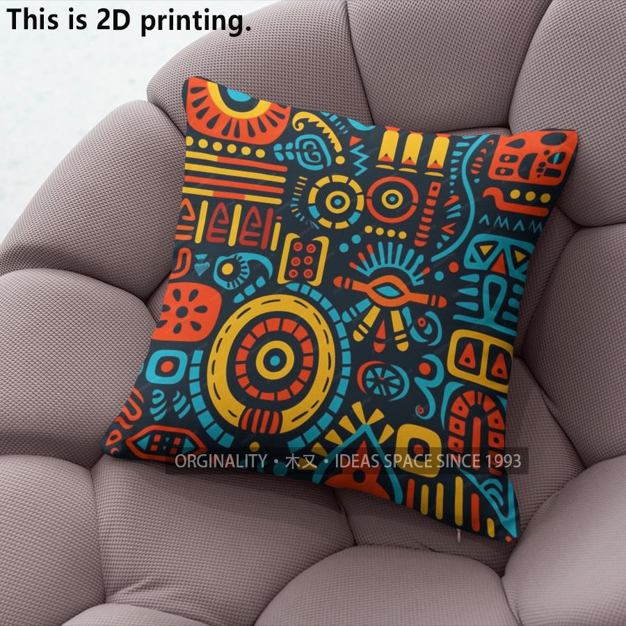 Bohemian Tribal Ethnic Style Digital Print Pillow Covers Pattern Cushion Cover Suitable For Sofa Bedroom Car Pillow Cover