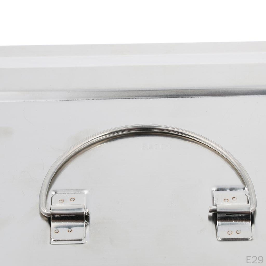 Instrument Box W/ Lid, Made of Durable Stainless Steel, Perfect for Use, , Manicure. Etc
