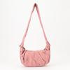 Maison Vert Leichte geraffte rosa One-Shoulder-Tasche, Klein, (50)