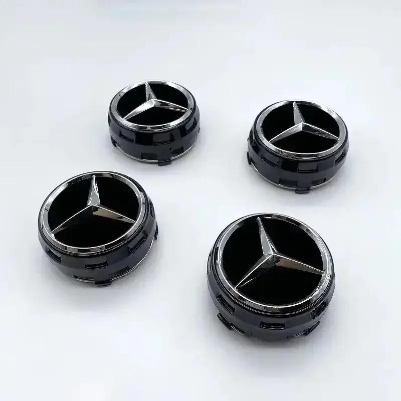 C200 E200 For Mercedes Benz 4PCS 75mm NEW Car Wheel Center Hub Caps Cover for Mercedes Benz B/C/E/S Class A Class C200L GLC GLK