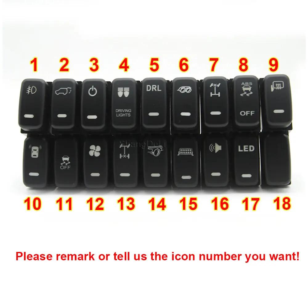 1Pc For Mitsubishi Pajero V73 V93 Lancer Outlander ASX L200 RED LED Key Switch Fog Light Daytime Running Light DRL Switch Button