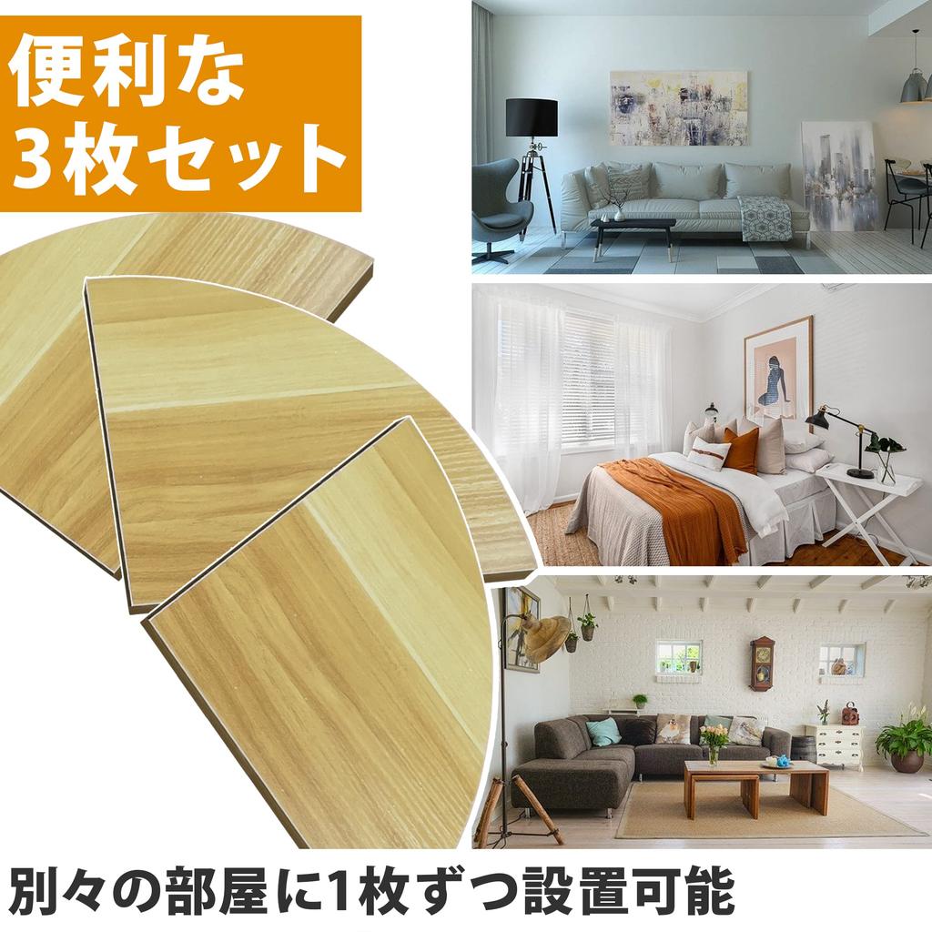 Felimoa 25cm Corner Shelf, Wall-Mounted, Decorative Shelf, Set of 3