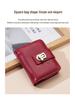 2025 Women's Genuine Leather Short Wallet - Multi-Card Slot, Large Capacity, Coin Purse, Cowhide, Korean Style, Buckle Closure.