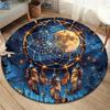 Dreamcatcher Round Area Rug,Carpet Rug for Living Room Bedroom Sofa Playroom Decor,Non-slip Floor Mat