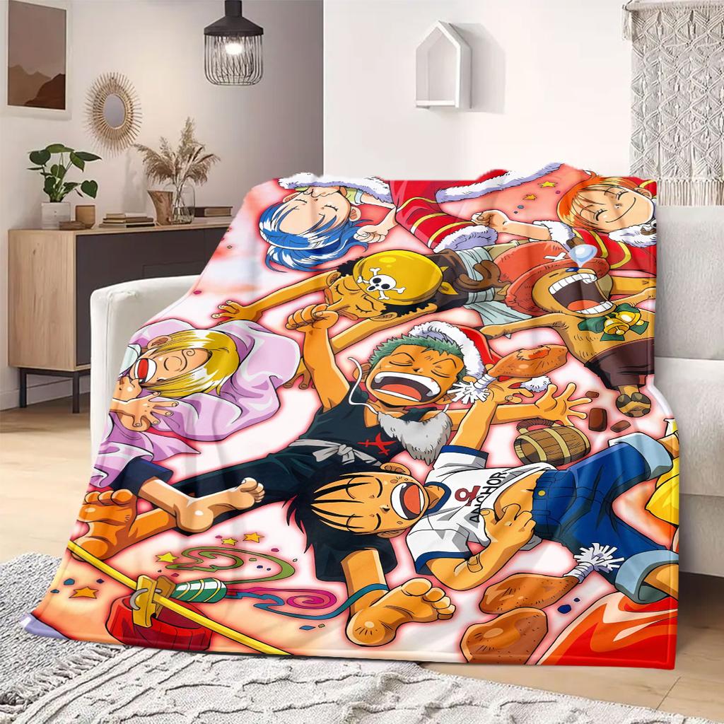 OnePiece anime Flannel Blanket Warm,Comfortable,Suitable for Bedrooms,Sofas,Beds,Chairs,Picnics,Travel