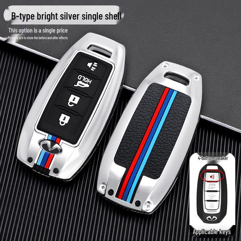 2020 Infiniti QX50/QX60 Key Cover: Metal Shell Key Bag with Buckle for Car Modification