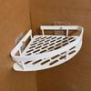 Triangular Shower Corner Shelf Free Punching Bathroom Glass Shelf Bathroom Storage Rack  Toilet