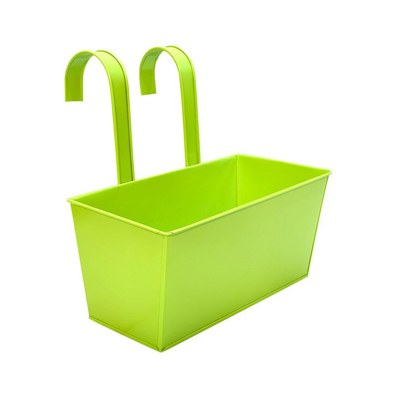 Rectangular, wrought iron flower pot, balcony hanging bucket, succulent planting pot, indoor and outdoor, garden fence, decorative hanging pot