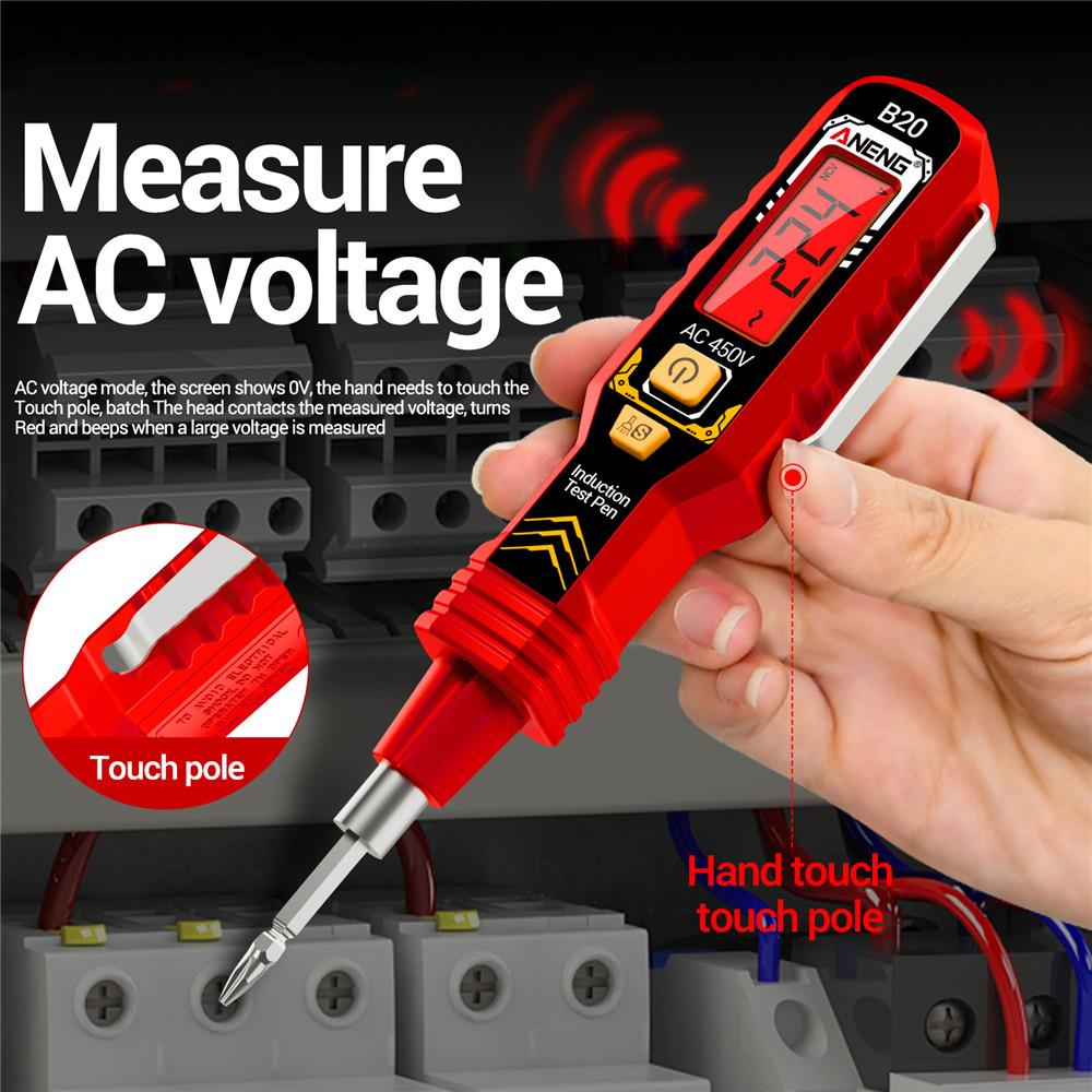 B20 LCD Digital Voltage Tester Double Head Screwdriver AC 30V-1000V Voltage Detector NCV Voltage Electrical Induction Test Pen