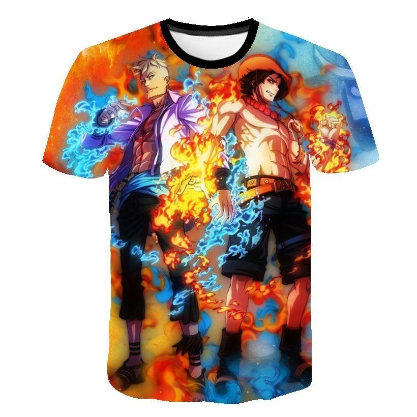 Letní nové, žhavé, prodávané, anime postavy, 3D digitální tisk, mládežnický trend, módní kreativní trend, pánské tričko