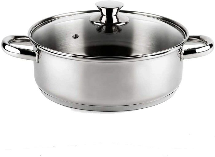 Casserole - Vier - CI22 - Acier inoxydable 18/10 - 22 cm - 3,4 litres