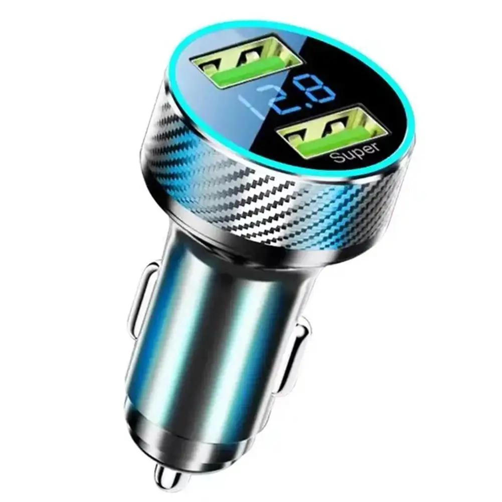 

Адаптер автомобильного зарядного устройства USB 2 в 1 300 Вт Сверхбыстрая зарядка с монитором напряжения для iPhone Oneplus OPPO VIVO N2Z4