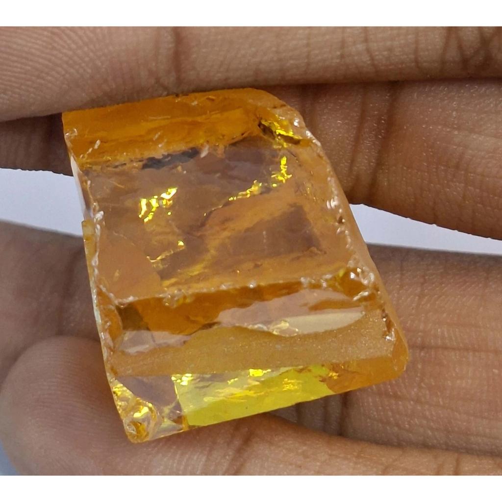 Beautiful Lab Created Rough Orange Zircon 231-233 Ct Certified Loose Gemstone