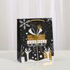 StoBag, Elegant Christmas Gift Bags, Happy Christmas, Add a Touch of Festive Cheer To Your Gift-Giving, Reusable Paper, 6/10pcs