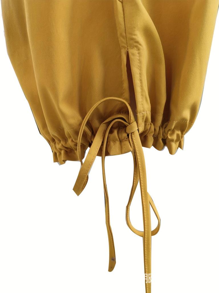 Plus Size Drawstring Pocket Trousers - Versatile, Trendy & Comfortable for Travel, Leisure, and Work