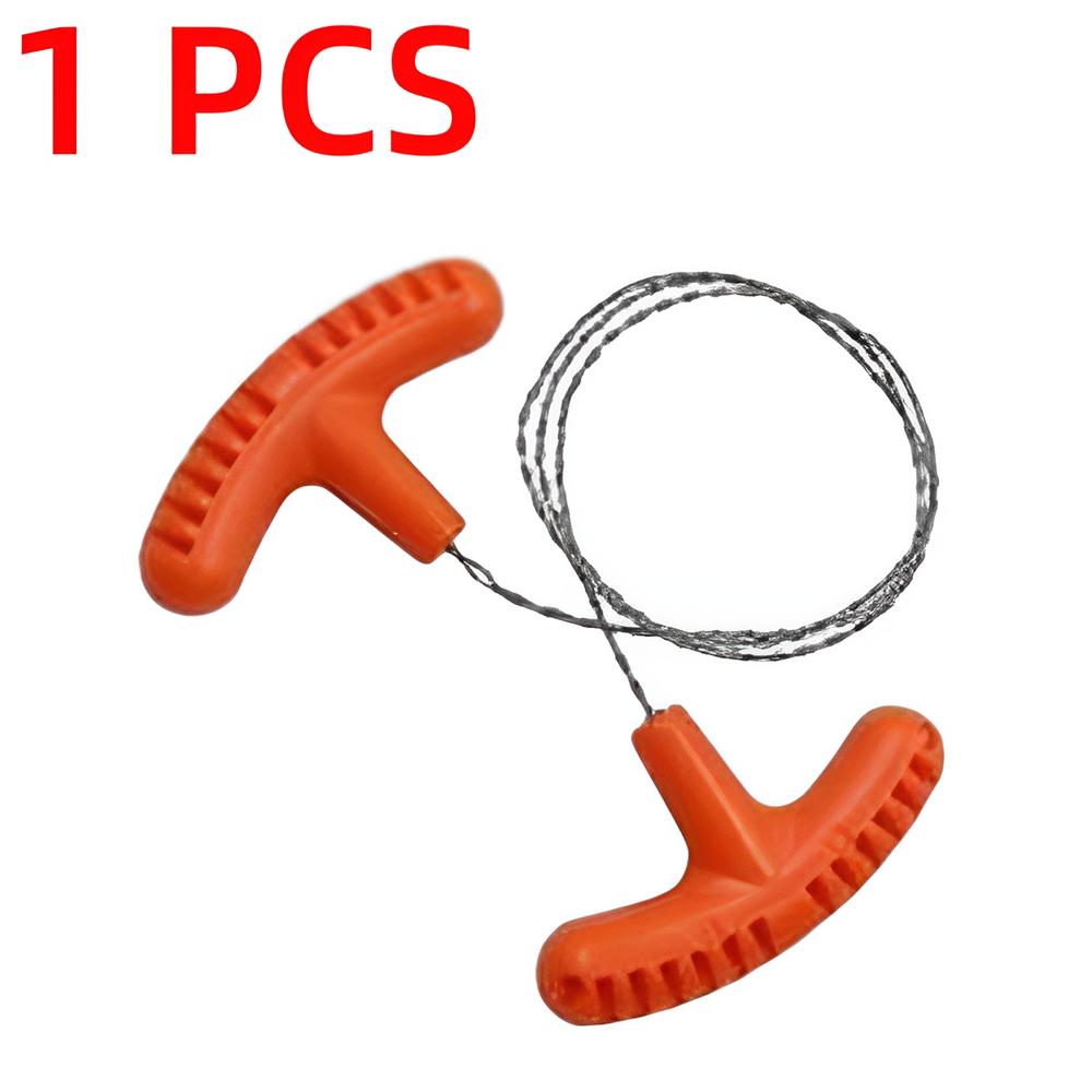 1/2PCS Portable Stainless Steel Wire Saw with Finger Handle Outdoor Camping Hiking Pocket Manual Cutting Chain Saws Survive Tool