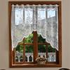 Half Sheer Lace Curtain With Florals Styles Window Dressing Solution Soft Filtering Home Decoration