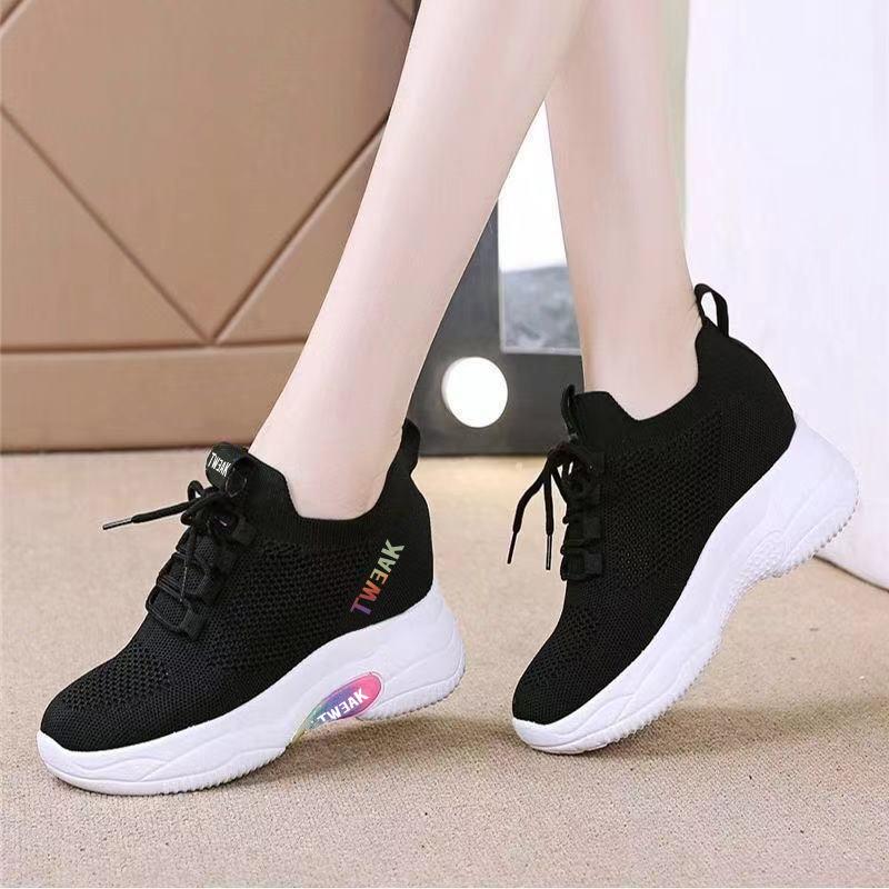 European and American High Rise Sports Shoes 2024 New Thick Sole Versatile Women's Casual Vulcanized Dad Shoes Platform Sneakers