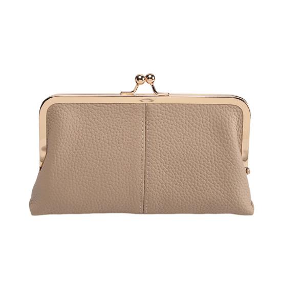 

Женский клатч-кошелек, винтажный клатч с замком-поцелуем, дорожный кошелек из натуральной кожи с отделениями для нескольких карт, держатель для карт для свиданий, вечеринок, шопинга хаки