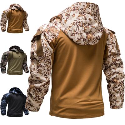 2022 New Men's Camouflage Long-sleeved T-shirt Fashion Hooded Camouflage Long-sleeved Sweatershirt EU Size