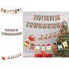 Christmas Decoration Delightful Paper Banner Featuring Cartoon Santa Reindeer And